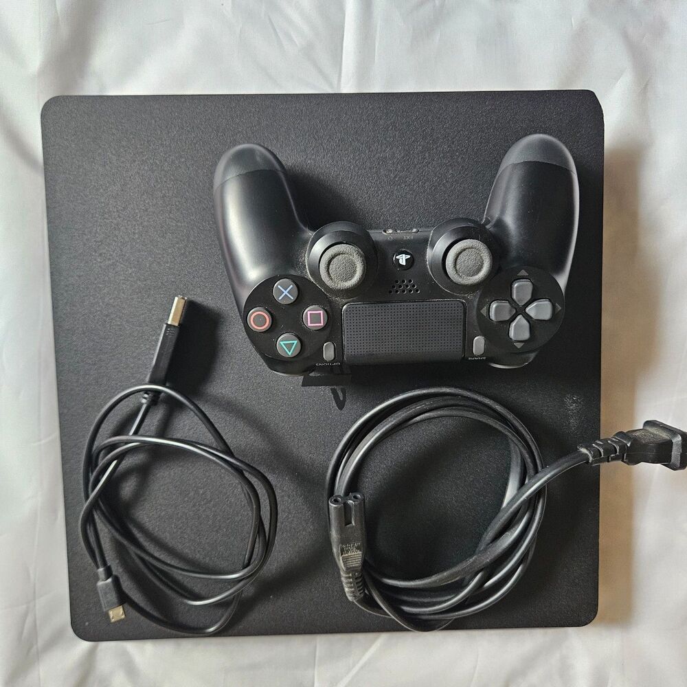 Sony PlayStation 4 PS4 500GB Black Console w/ Controller, Power Cord